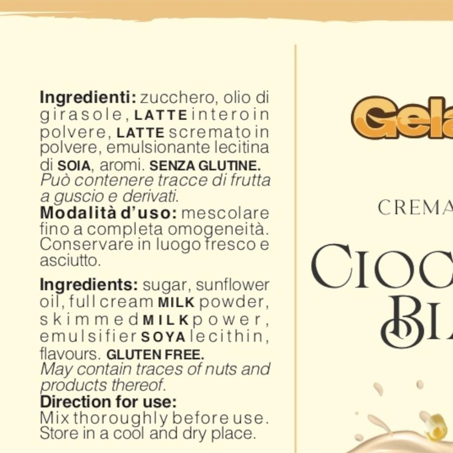 CIOCCOLATO BIANCO-Gelatosità-Cioccolato Bianco