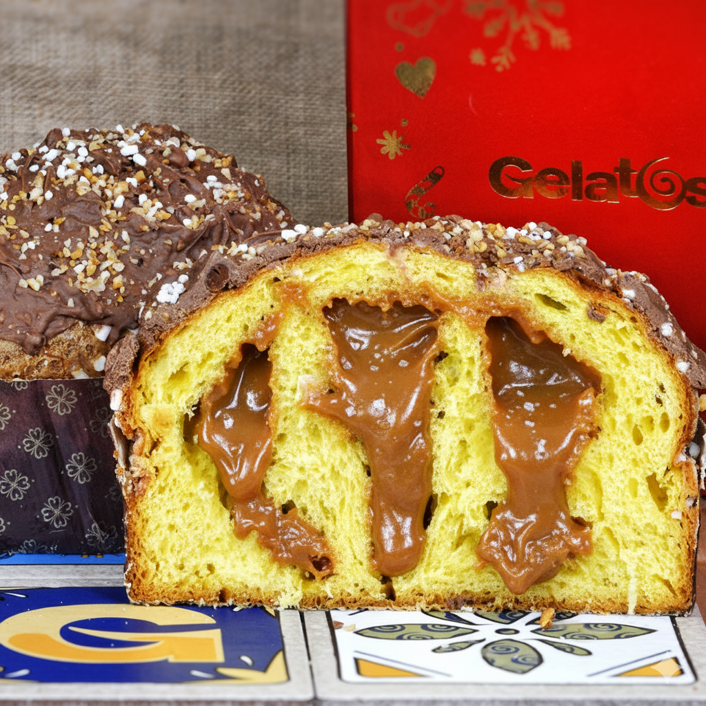 PANETTONE GOLOSONE ripieno crema CARAMELLO SALATO - PREORDINE