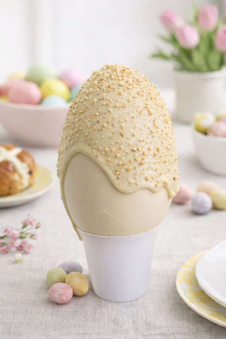 Uovo Golosone Nocciolato Bianco 330gr ripieno di Crema al Caramello Salato