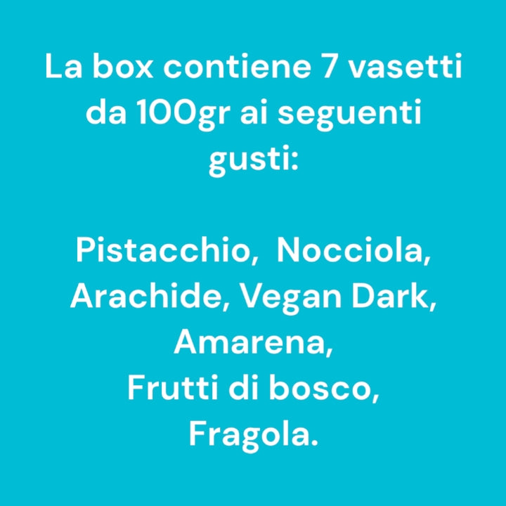 BOX Degustazione con 7 creme SENZA LATTOSIO