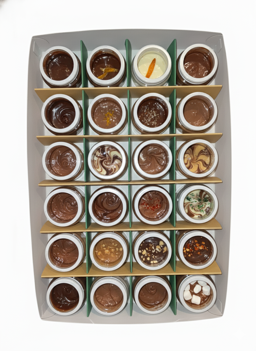 Calendario dell'Avvento con 24 cremine