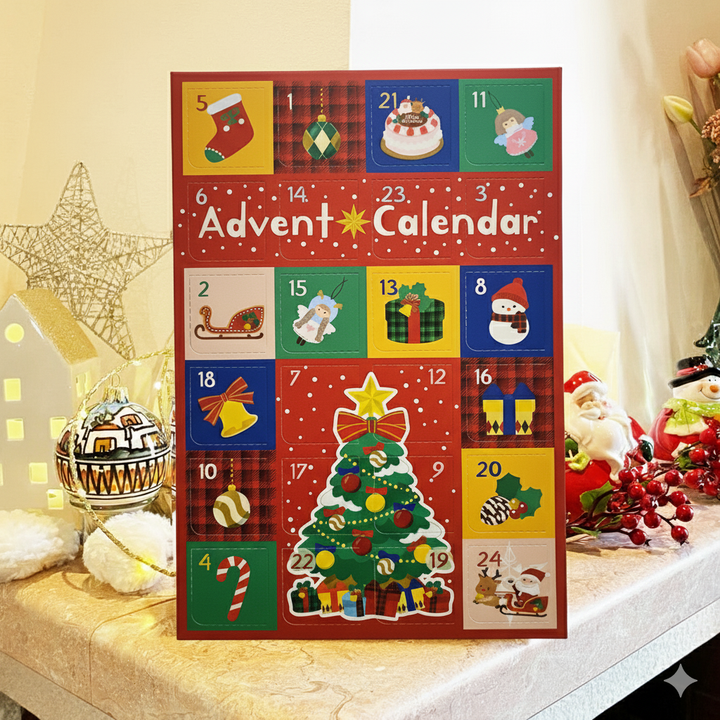 Calendario dell'Avvento con 24 cremine