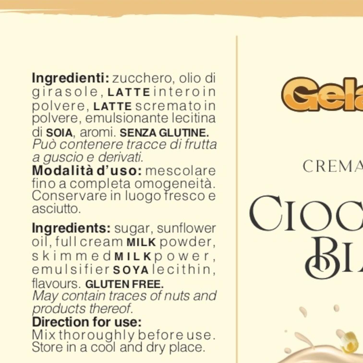 Ricarica Crema Cioccolato Bianco per "Fontana ChocoParty" 400g