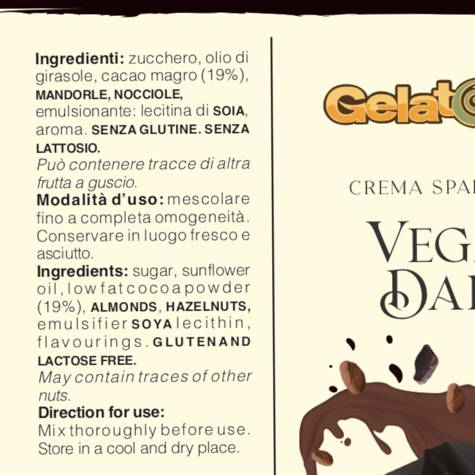 Ricarica Crema Vegan Dark per "Fontana ChocoParty" 400g