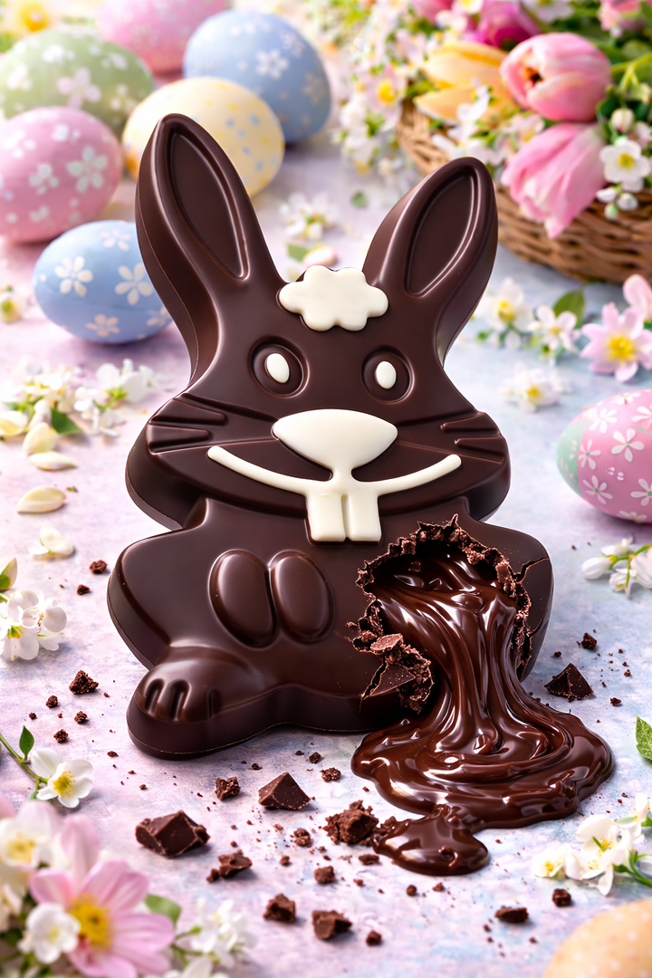 CONIGLIETTO DECORATO 3D RIPIENO DI CREMA 580g