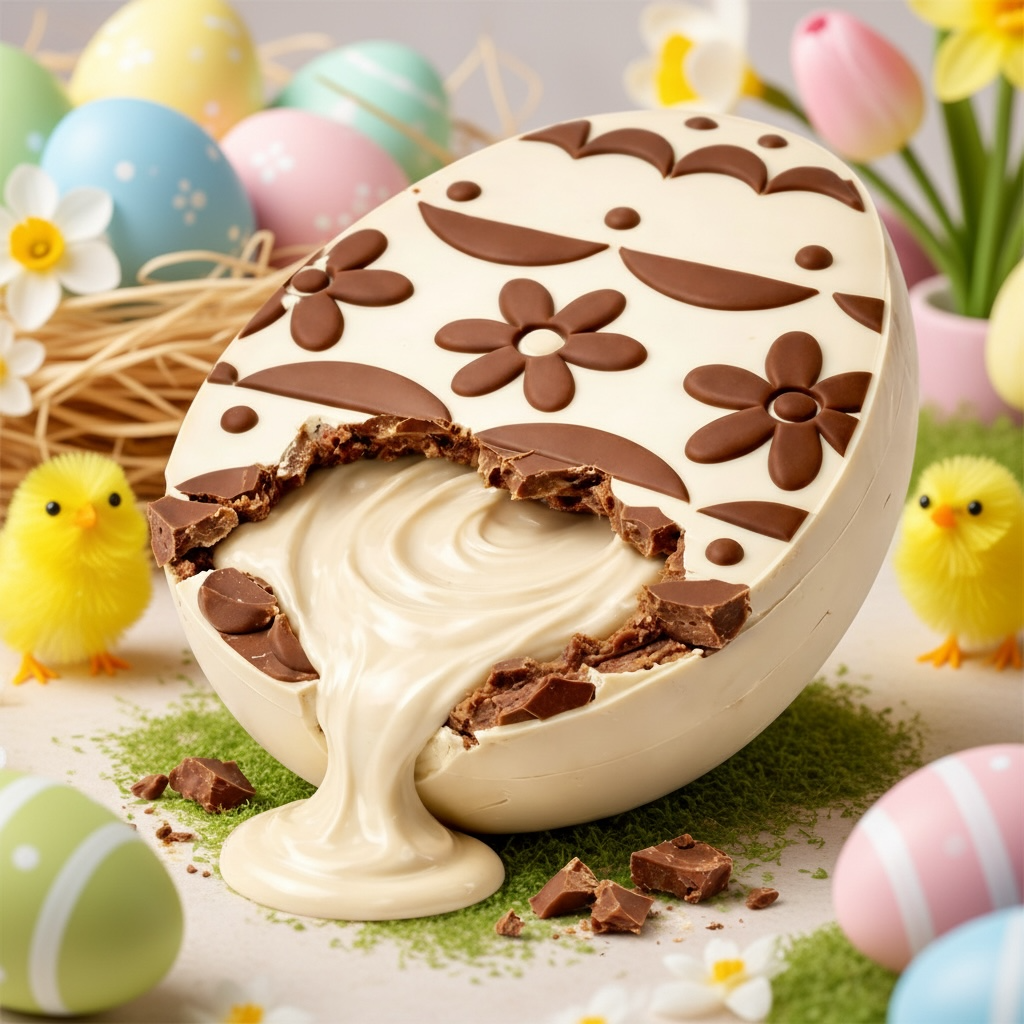 UOVO DECORATO 3D RIPIENO DI CREMA 580g