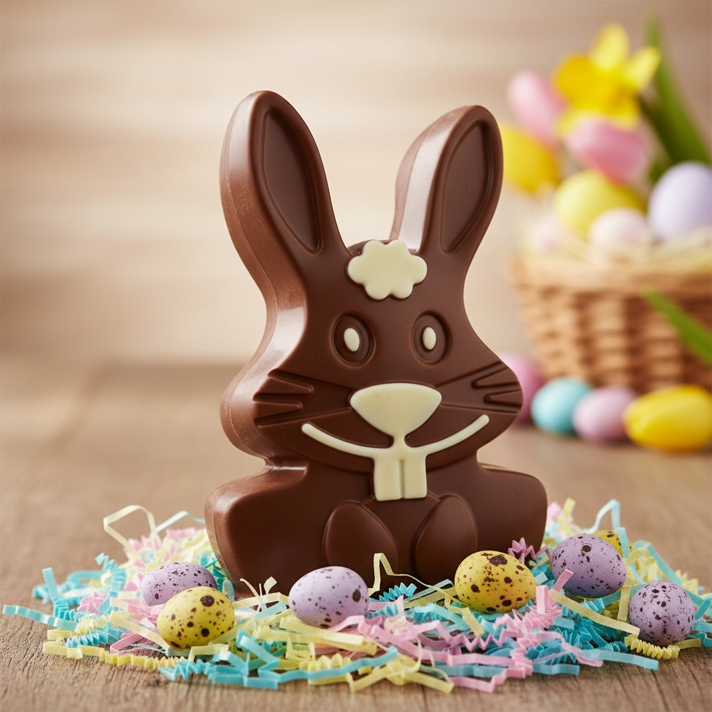 CONIGLIETTO DECORATO 3D RIPIENO DI CREMA 580g