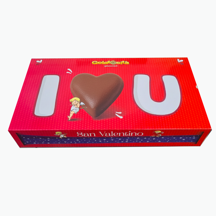 BOX I LOVE YOU 💝 Cuore di cioccolato ripieno crema PISTACCHIO 750gr