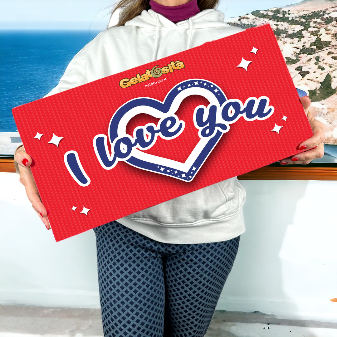 BOX TI-AMO 💋 Cuore ripieno+4 creme+1 barretta ripiena+rosa e dedica