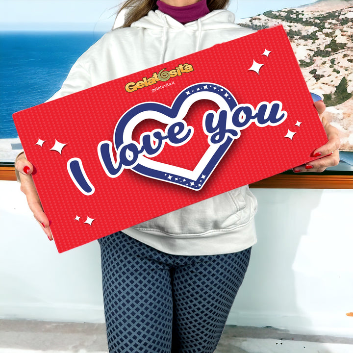 BOX TI-AMO 💋 Cuore ripieno+4 creme+1 barretta ripiena+rosa e dedica