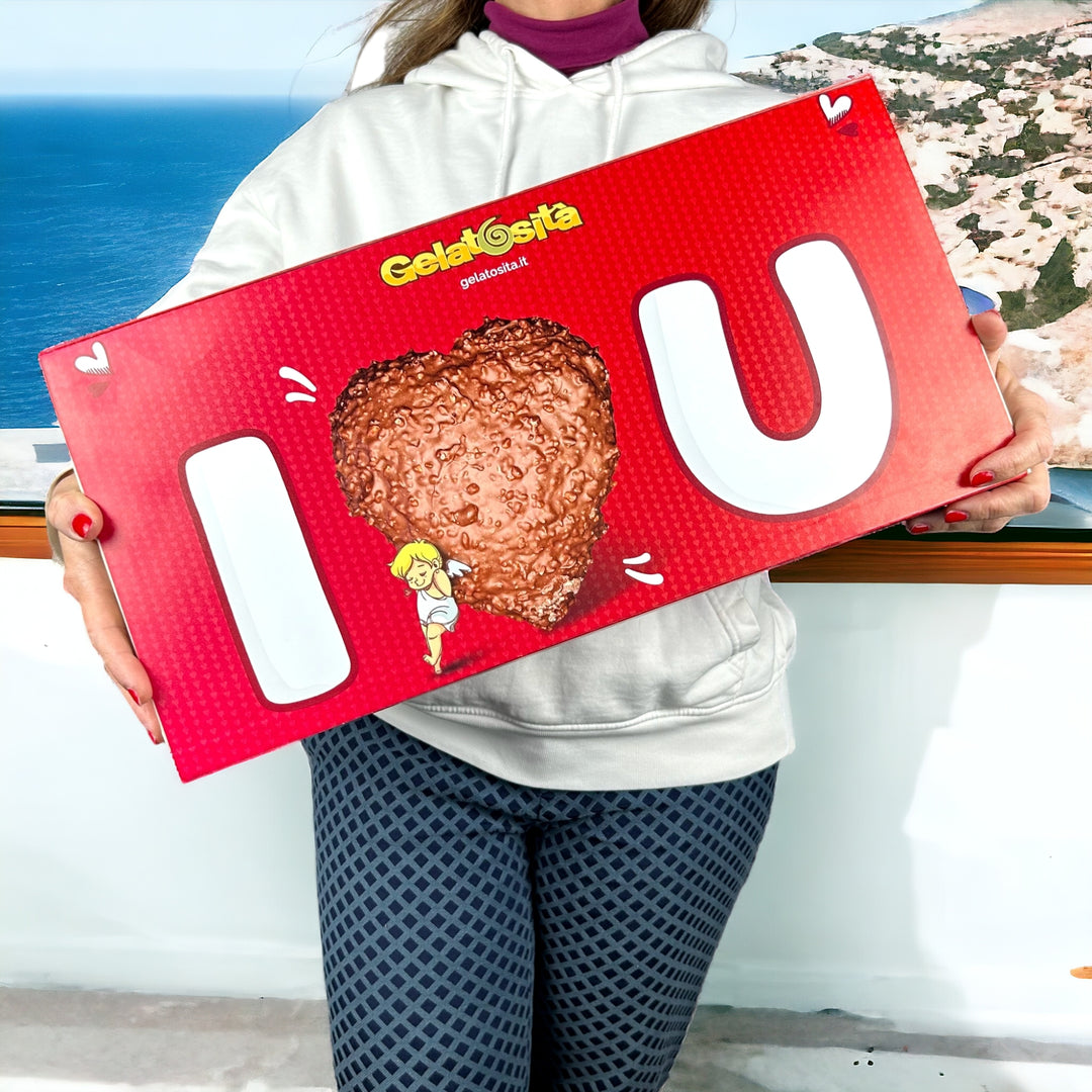 BOX I-LOVE-YOU 💝 Cuore ripieno+7 creme+rosa e dedica