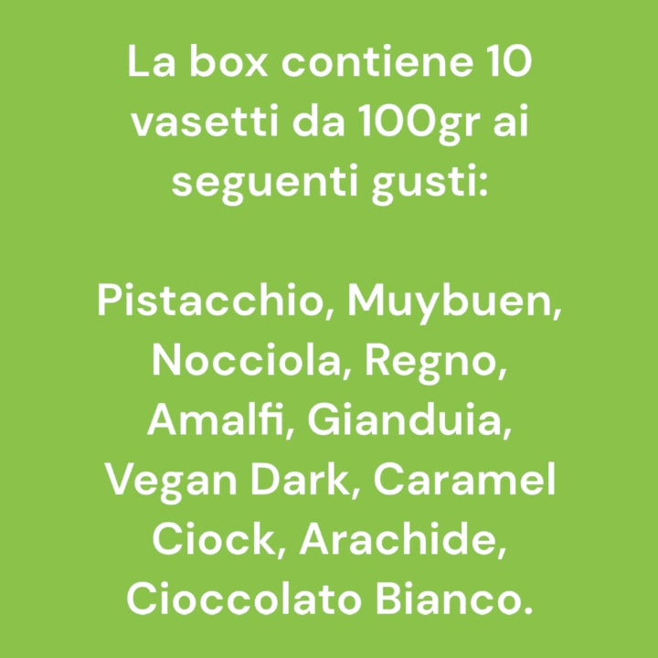 BOX Degustazione con 10 creme SENZA GLUTINE