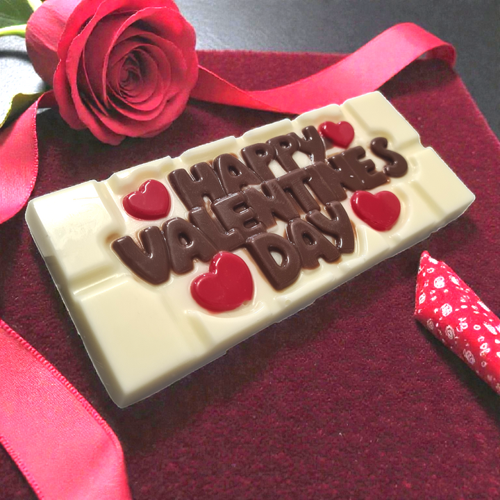 TAVOLETTA "Happy Valentine's Day" ❤️ - Cioccolato bianco 40gr