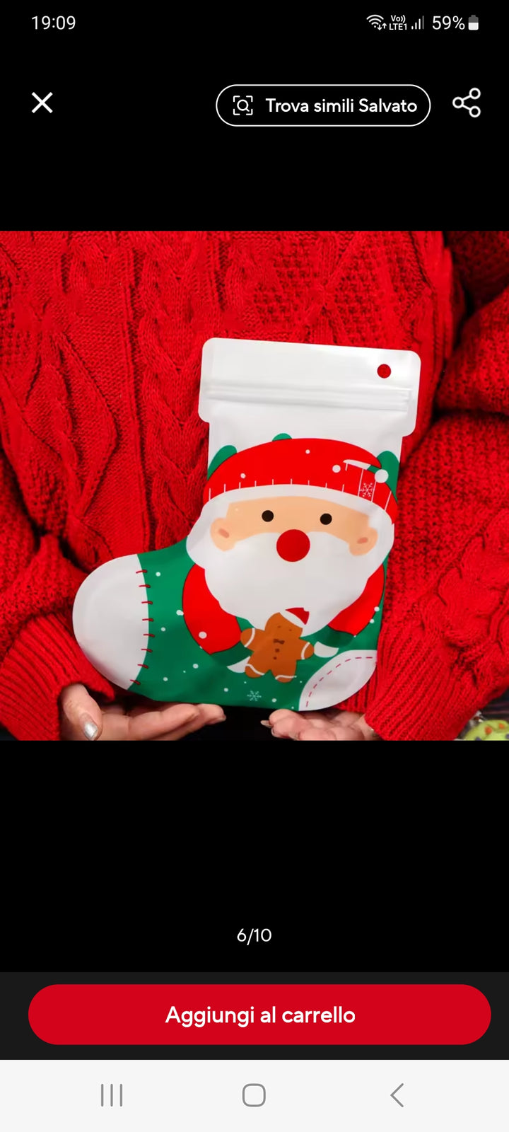 CALZA della BEFANA con 4 vasetti da 30gr