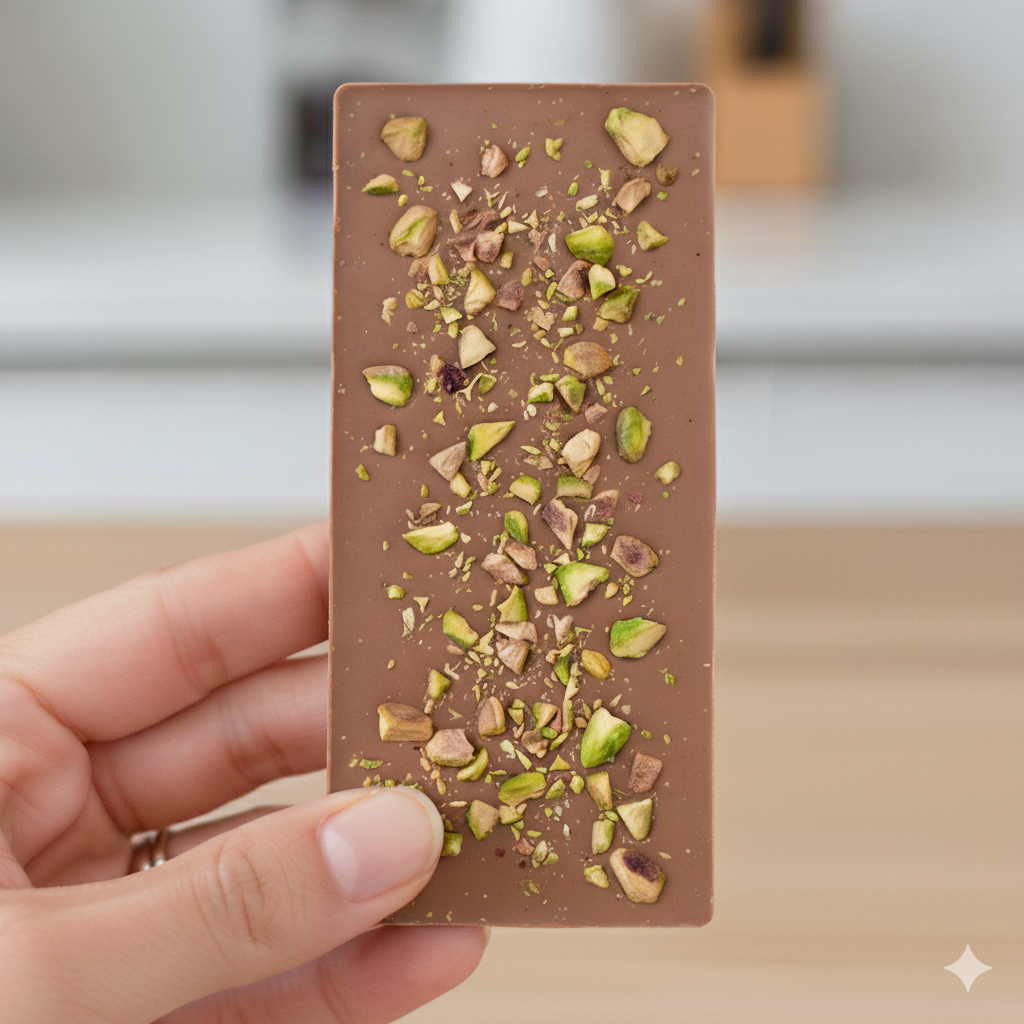 TAVOLETTA al Latte ripiena crema e con granella Pistacchio 120 gr