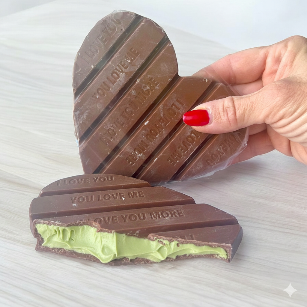 Cuore barretta ripieno di crema 90g