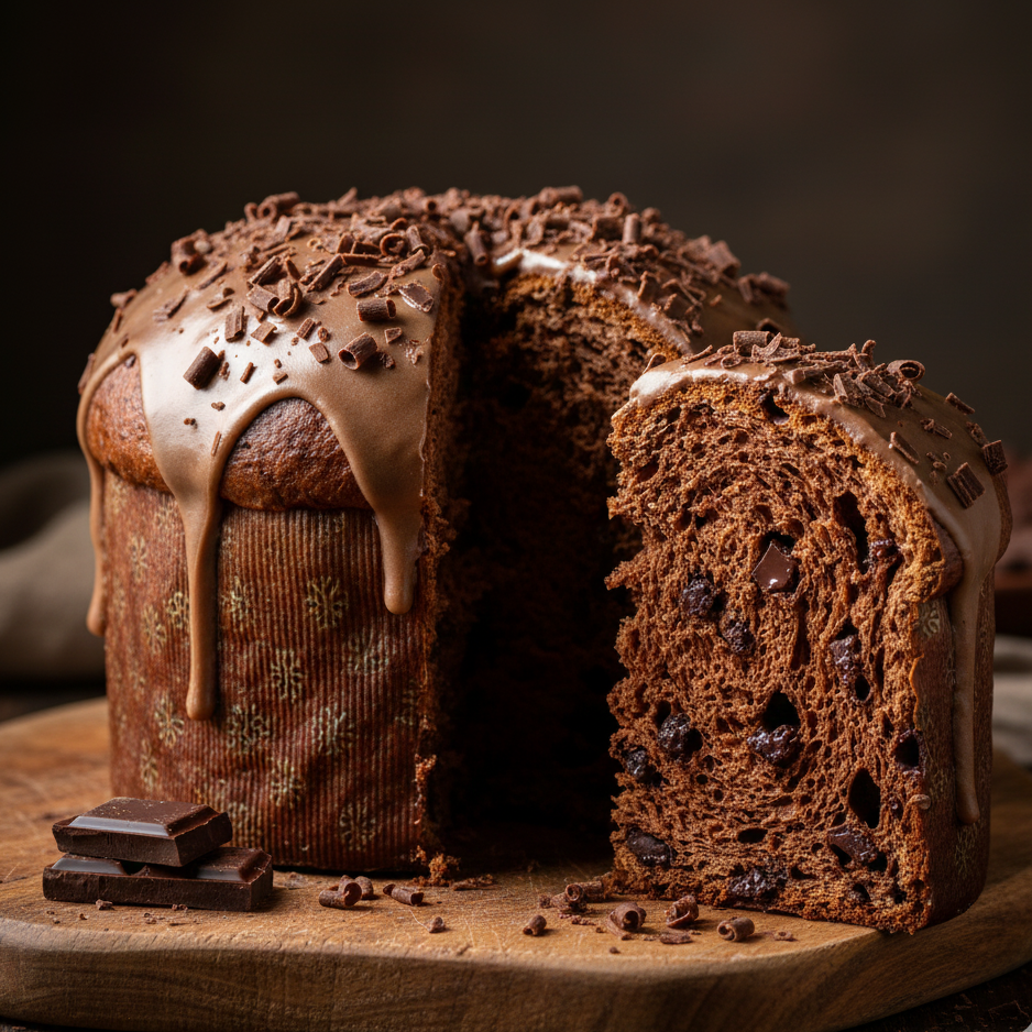 PANETTONE al Cacao con Cioccolato a pezzi