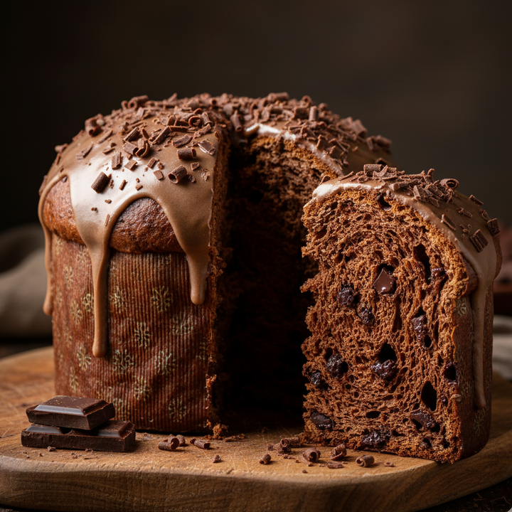 PANETTONE al Cacao con Cioccolato a pezzi
