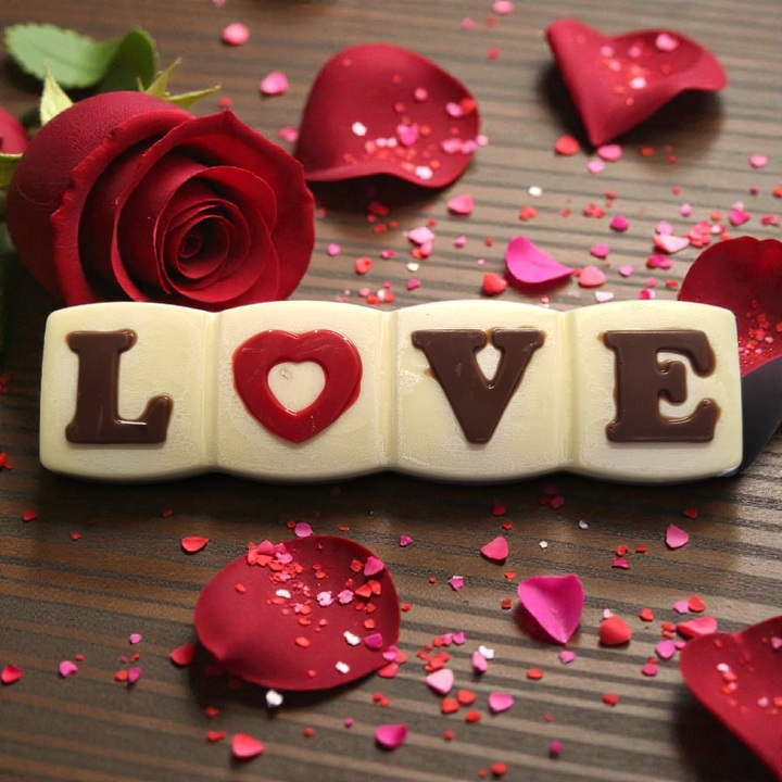 BARRETTA "LOVE" 💖 - Cioccolato con scritta - 40g