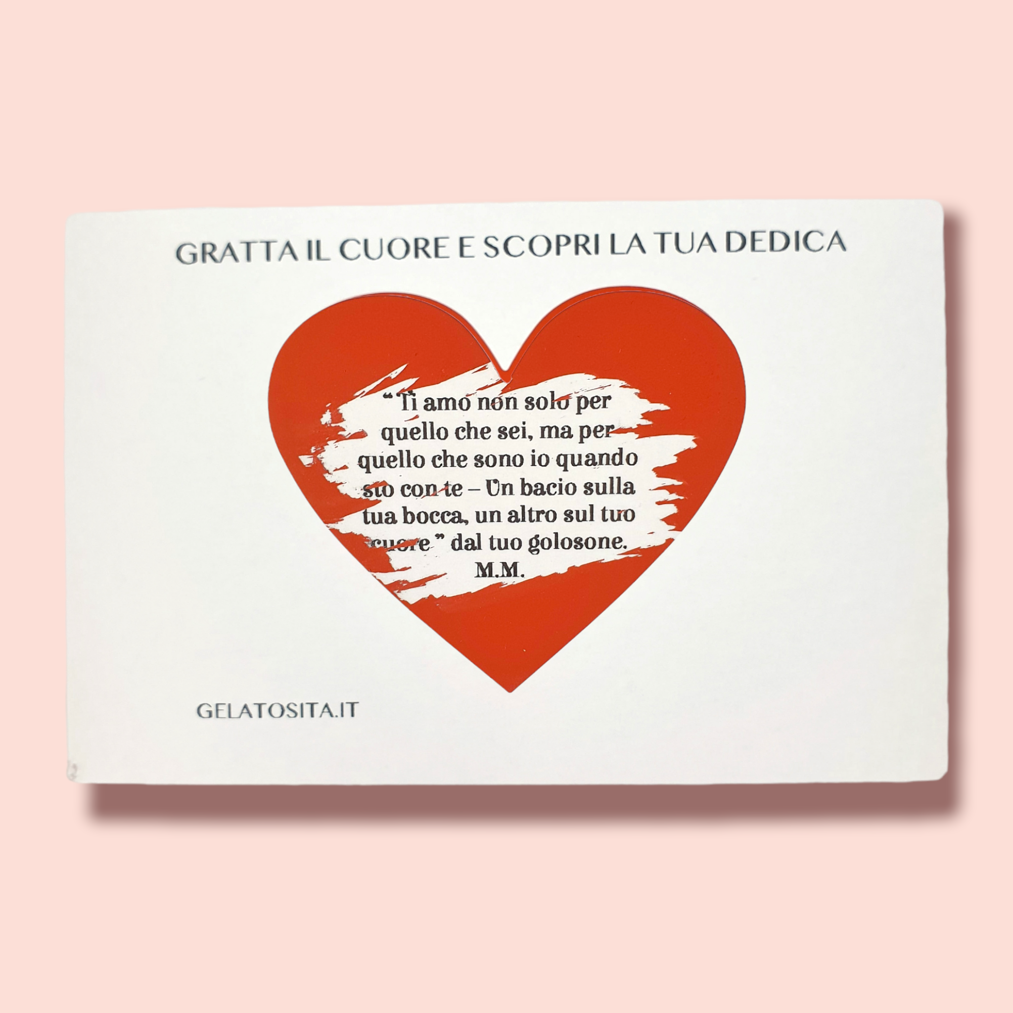 BUATTA in LOVE con 6 CREME e 2 CUORICINI ripieni di crema con ROSA e DEDICA