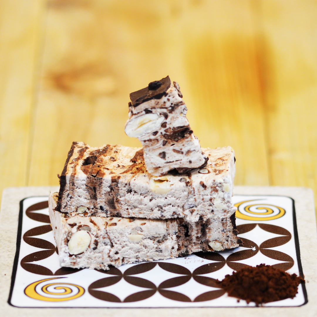 Torrone Sofficione variegato con Fondente